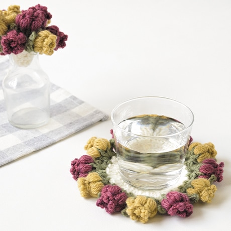 コースターバラ売り H320-003-087 手芸パック お花のブーケコースター（アメリー