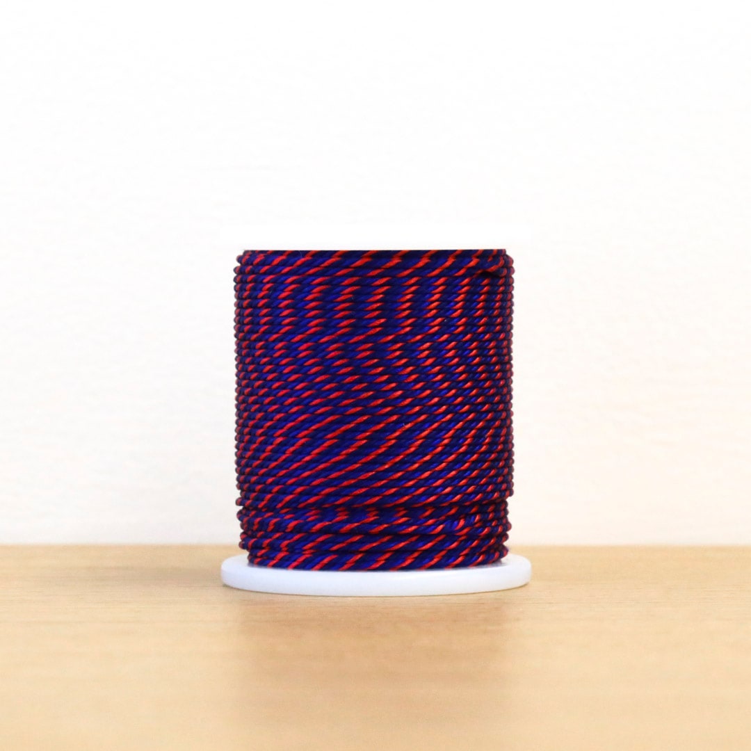 昇苑くみひも 鉄紺赤 (1m単位)