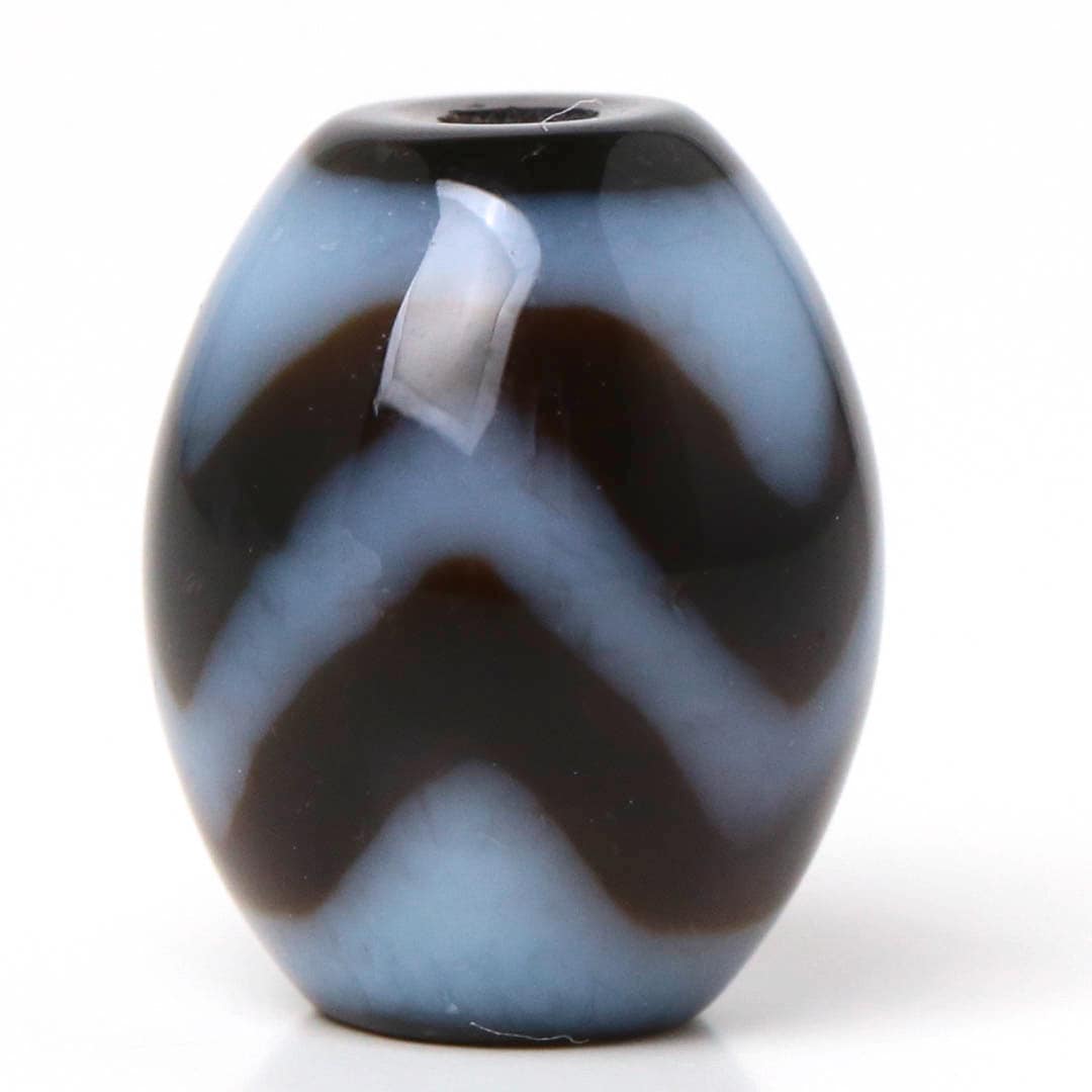 高級天珠 ミニ 虎牙水紋