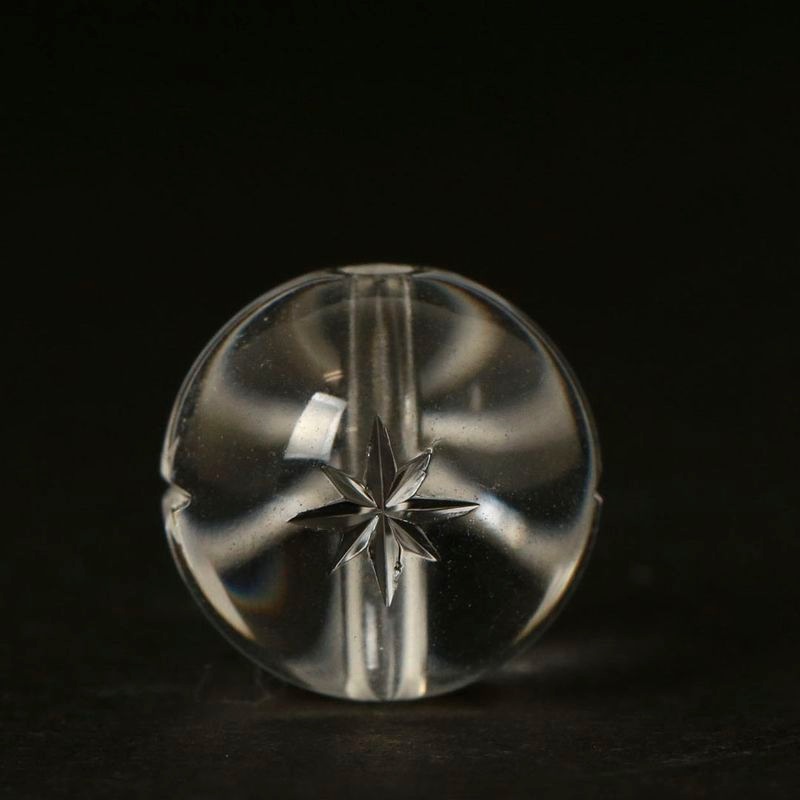 水晶 ラウンドカット ビーズ (32面カット) 12ミリ 5石入り