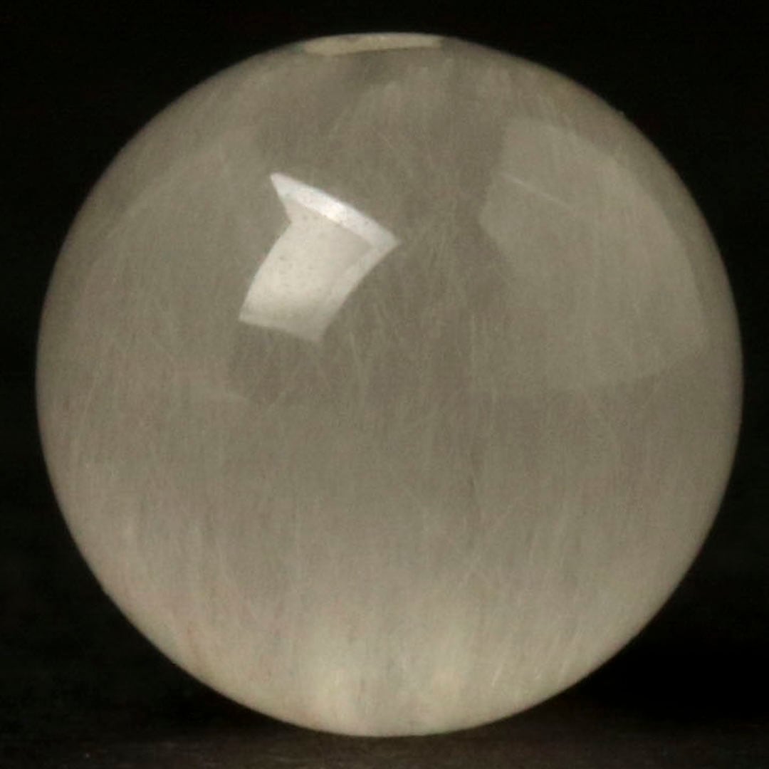 キャッツアイホワイトルチルクォーツ 7ミリビーズ