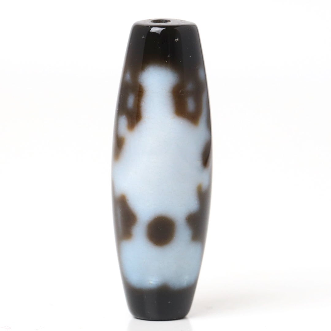 高級天珠 三面大黒天白蛇