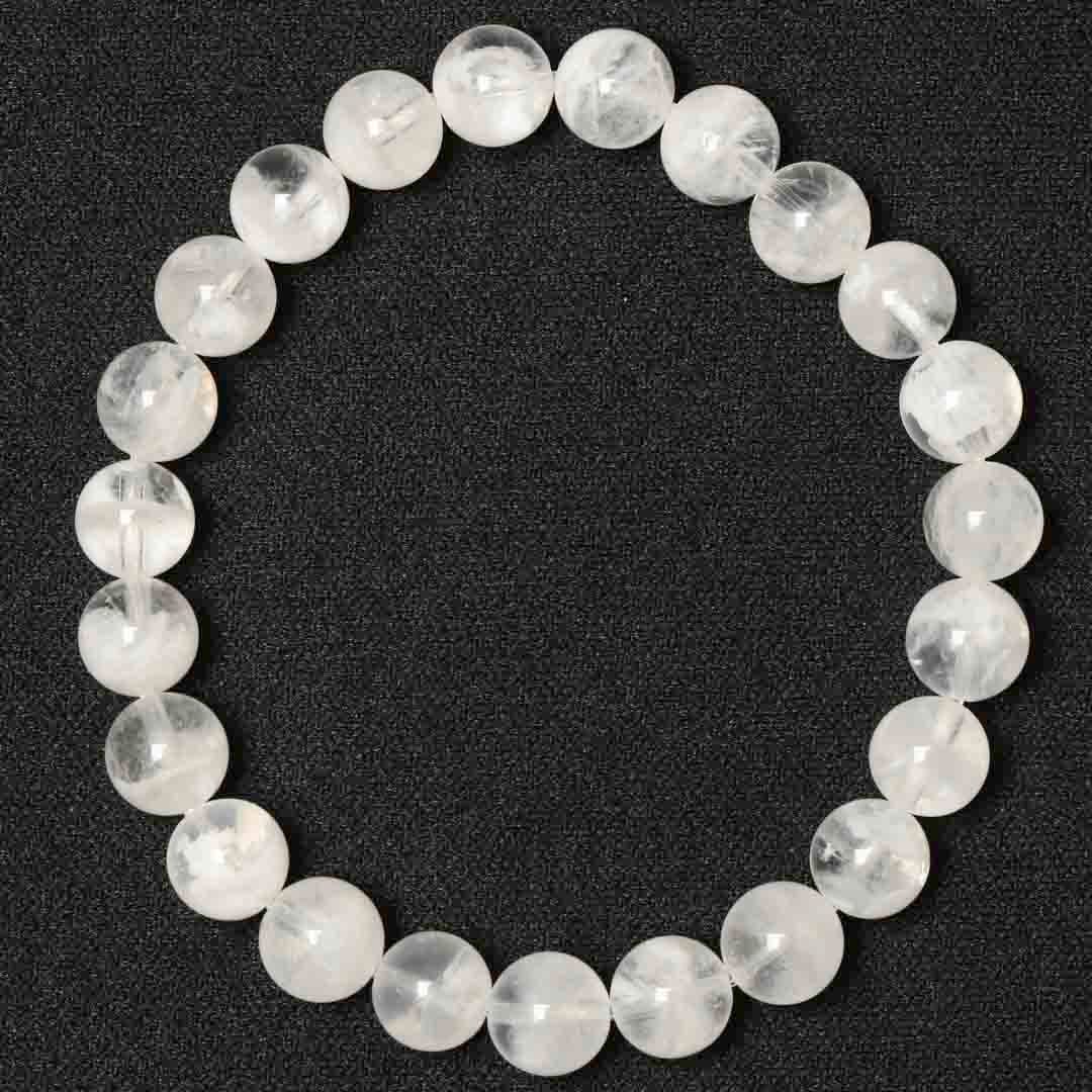 ホワイトセリサイトインクォーツ8ミリブレス