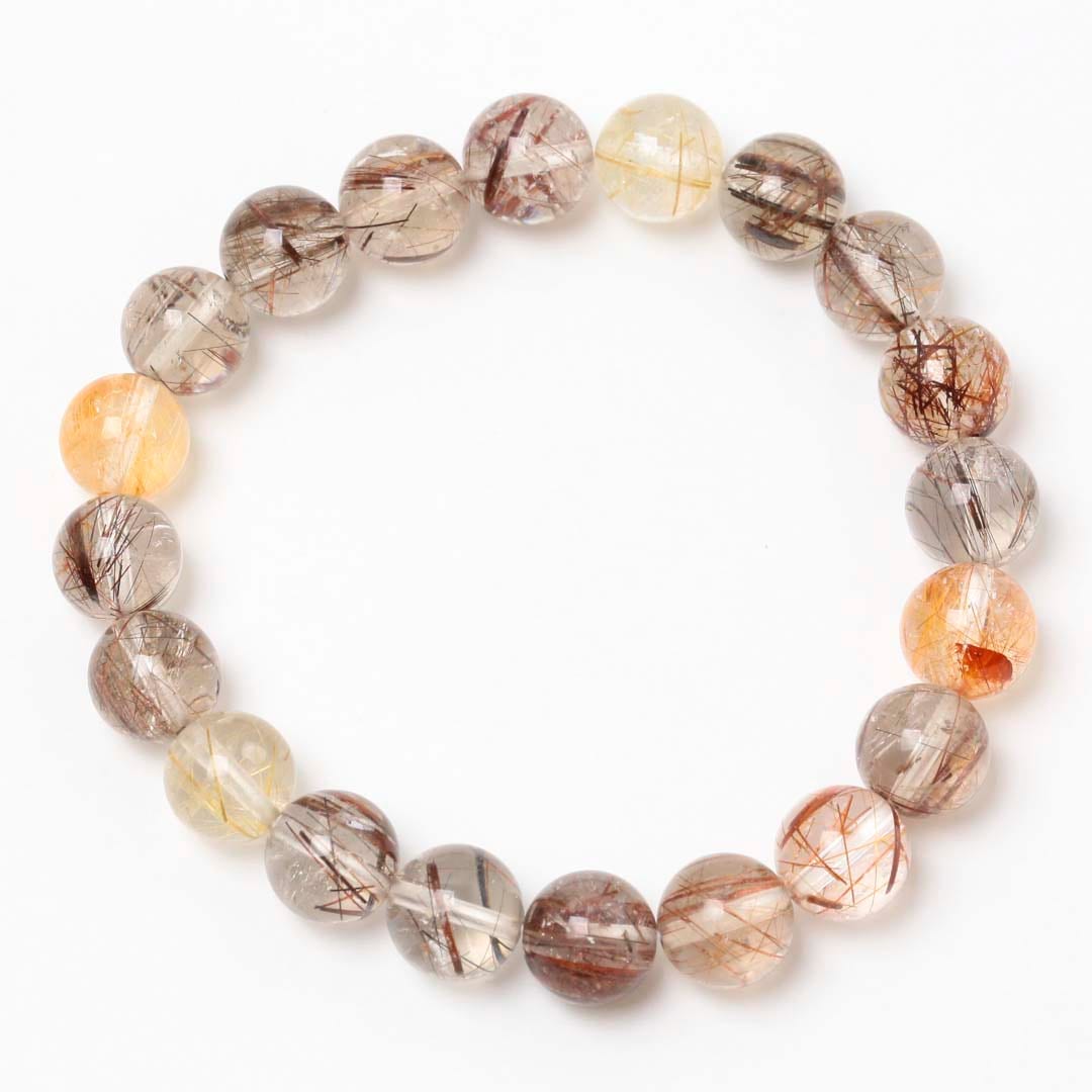 ルチルブレスレット9mm内径17cm 楽天市場】67529 ブラックルチルクォーツ 13mm~14mm ブレスレット 内径