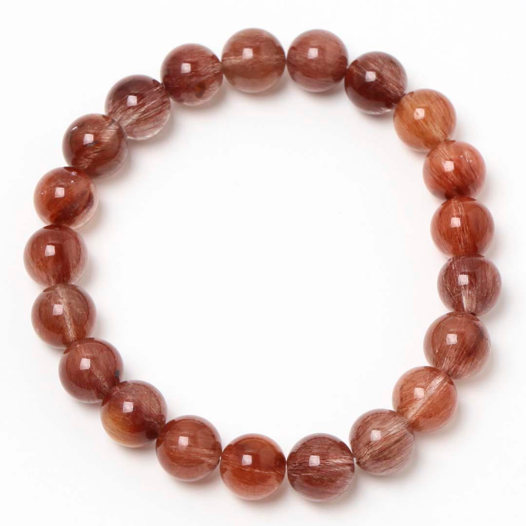 レッドルチルクォーツHC 9ミリブレスレット