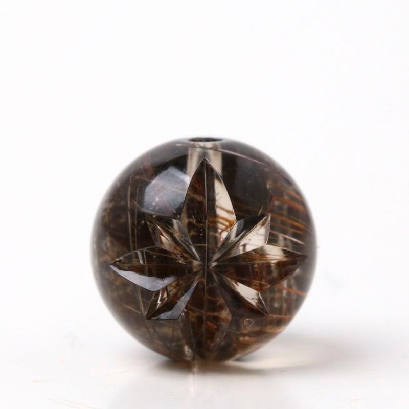 数量限定】キャッツアイブロンズルチルクォーツHC 10ミリ ビーズ