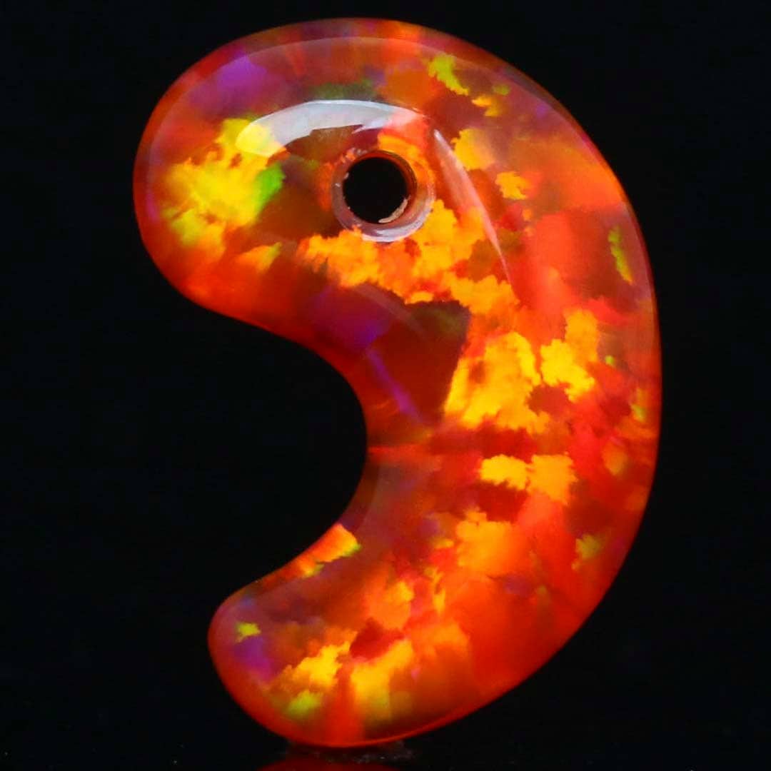 出雲型勾玉 黄・オレンジ パワーストーン・天然石のアクセサリー