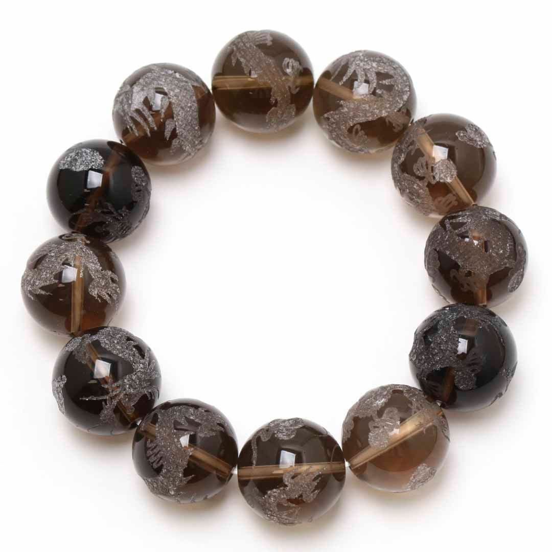 ドラゴン スモーキークォーツ 18ミリブレスレット