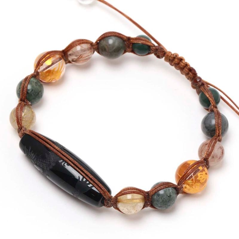 数量限定】キャッツアイブロンズルチルクォーツHC 10ミリ ビーズ