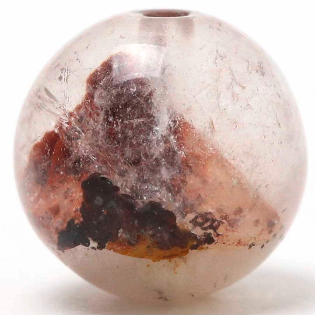 レッドホワイトファントムクォーツ 8ミリ ビーズ