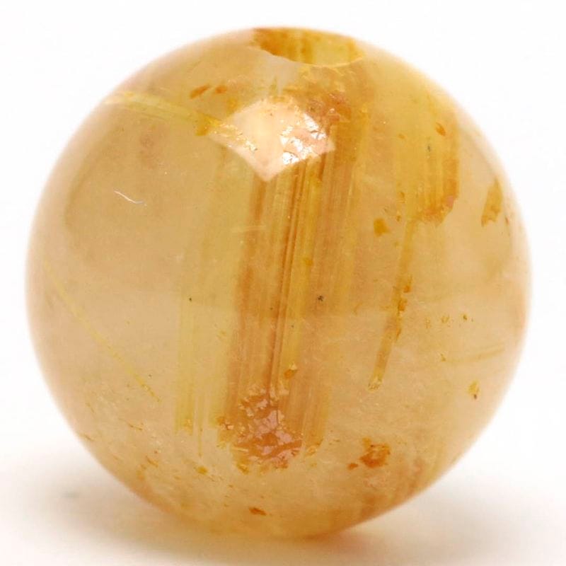 数量限定】キャッツアイブロンズルチルクォーツHC 10ミリ ビーズ