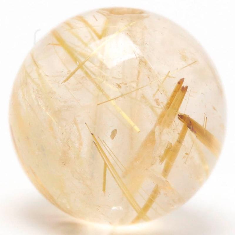 数量限定】キャッツアイブロンズルチルクォーツHC 10ミリ ビーズ