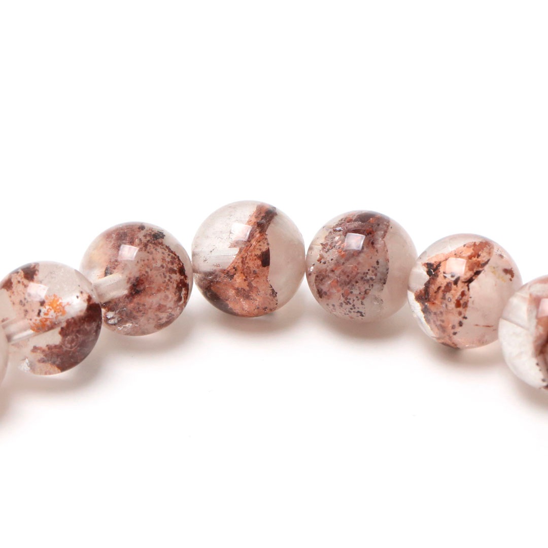 レッドホワイトファントムクォーツ 8ミリブレスレット