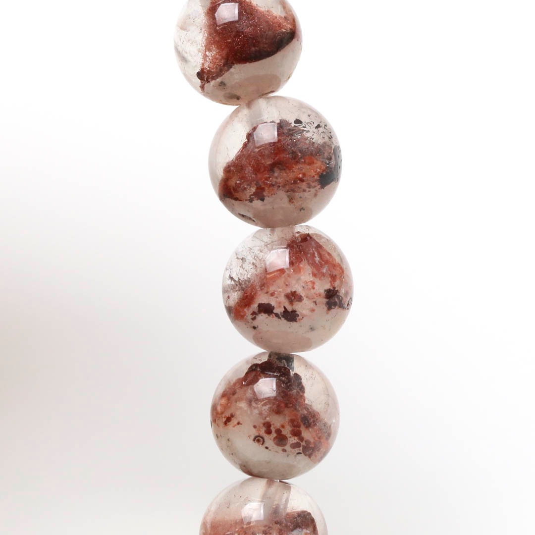 レッドホワイトファントムクォーツ 8ミリブレスレット