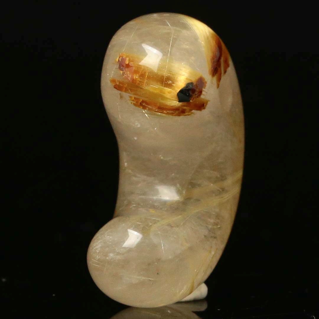 ゴールデンルチルクォーツ 出雲型勾玉 20ミリ