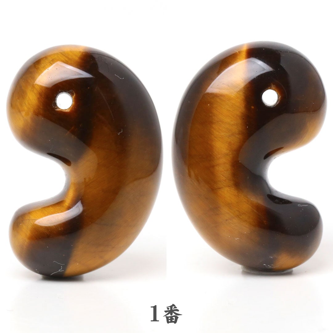 タイガーアイ 出雲型勾玉 30ミリ