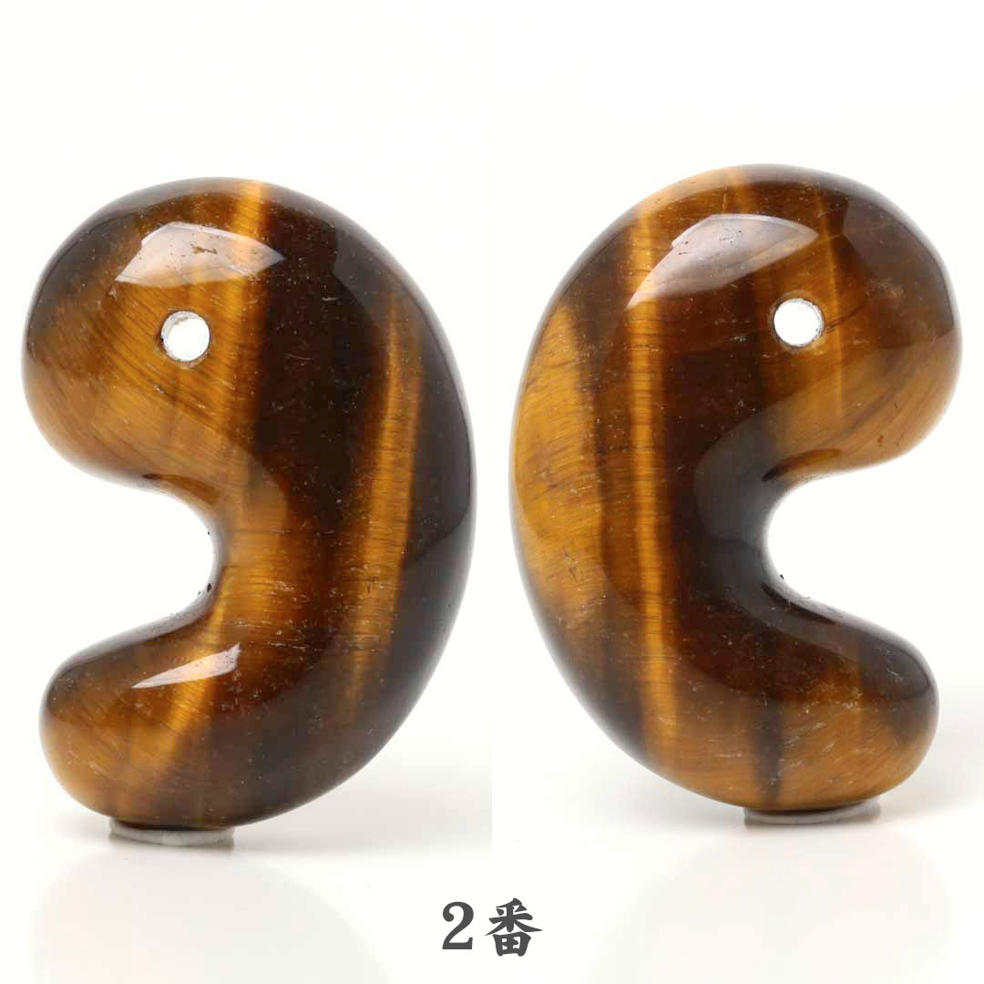 タイガーアイ 出雲型勾玉 30ミリ