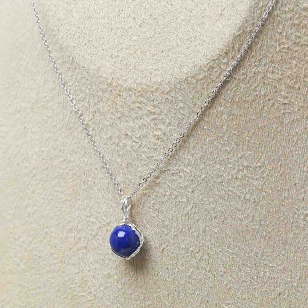 出雲巻ひとつむぎ】ネックレス－結－ ラピスラズリ シルバー