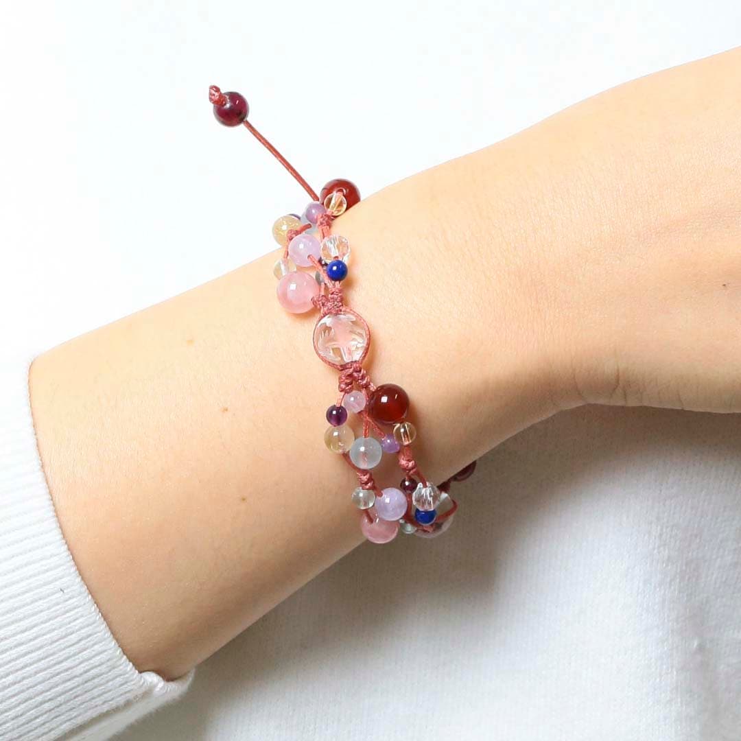 人間関係に恵まれ敵を作らず仲間を増やすオルゴブレスレット 開運 午編みブレスレット_長寿と健康