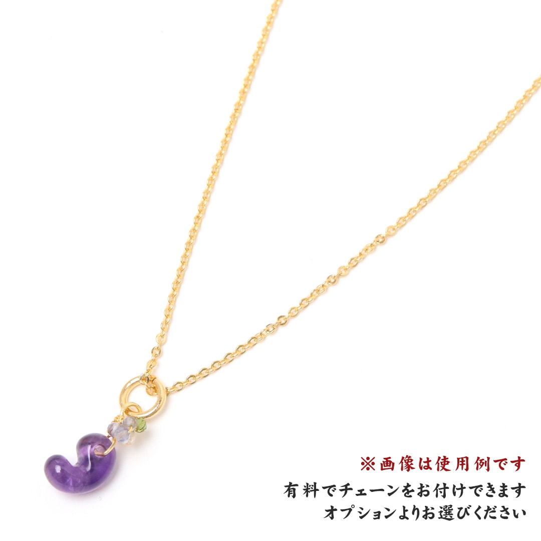 出雲巻ひとつむぎ】勾玉チャーム 水晶 ゴールド