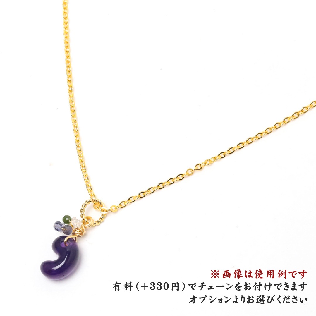 出雲巻ひとつむぎ】勾玉チャーム 水晶 ゴールド