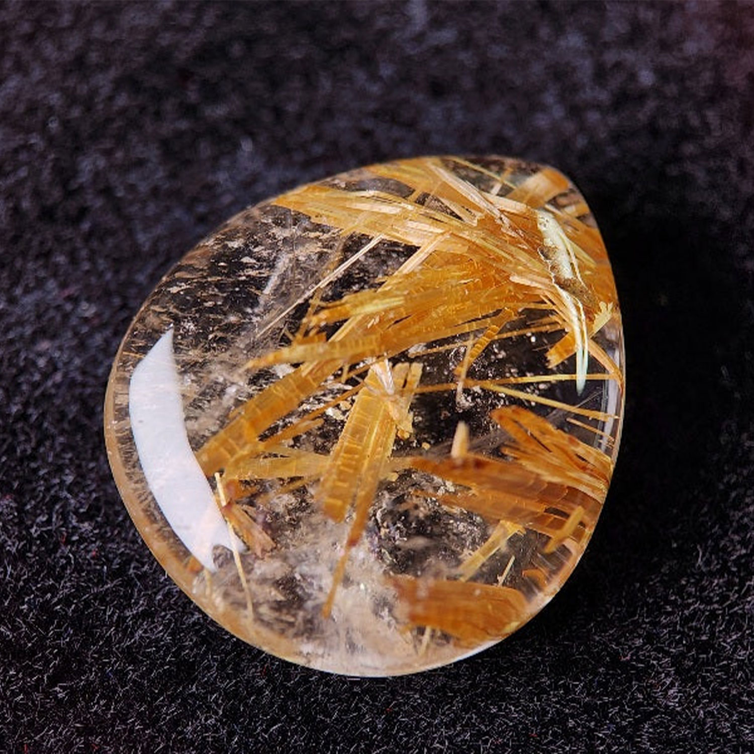 （RR2）高品質ルチルクォーツ テーパーバケットカットルース 大粒 ルチルクォーツ ルース 16.67ct