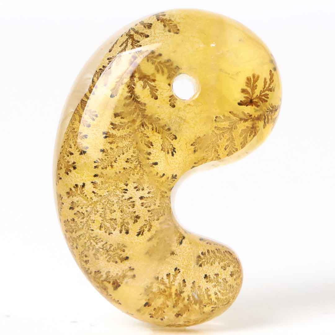 勾玉 虹入りデンドリチッククォーツTOP 出雲型勾玉 30ミリ