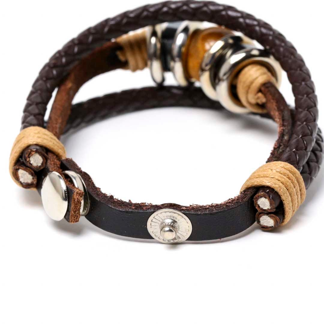 ドラゴンモチーフ レザー ブレスレット ステンレス レザーブレスレット ドラゴンブレスレット 本革