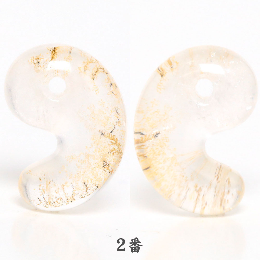 デンドリチッククォーツB 出雲型勾玉 20ミリ