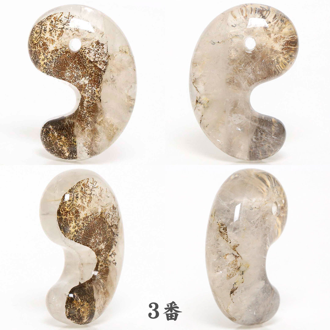 デンドリチッククォーツ 出雲型勾玉 30ミリ