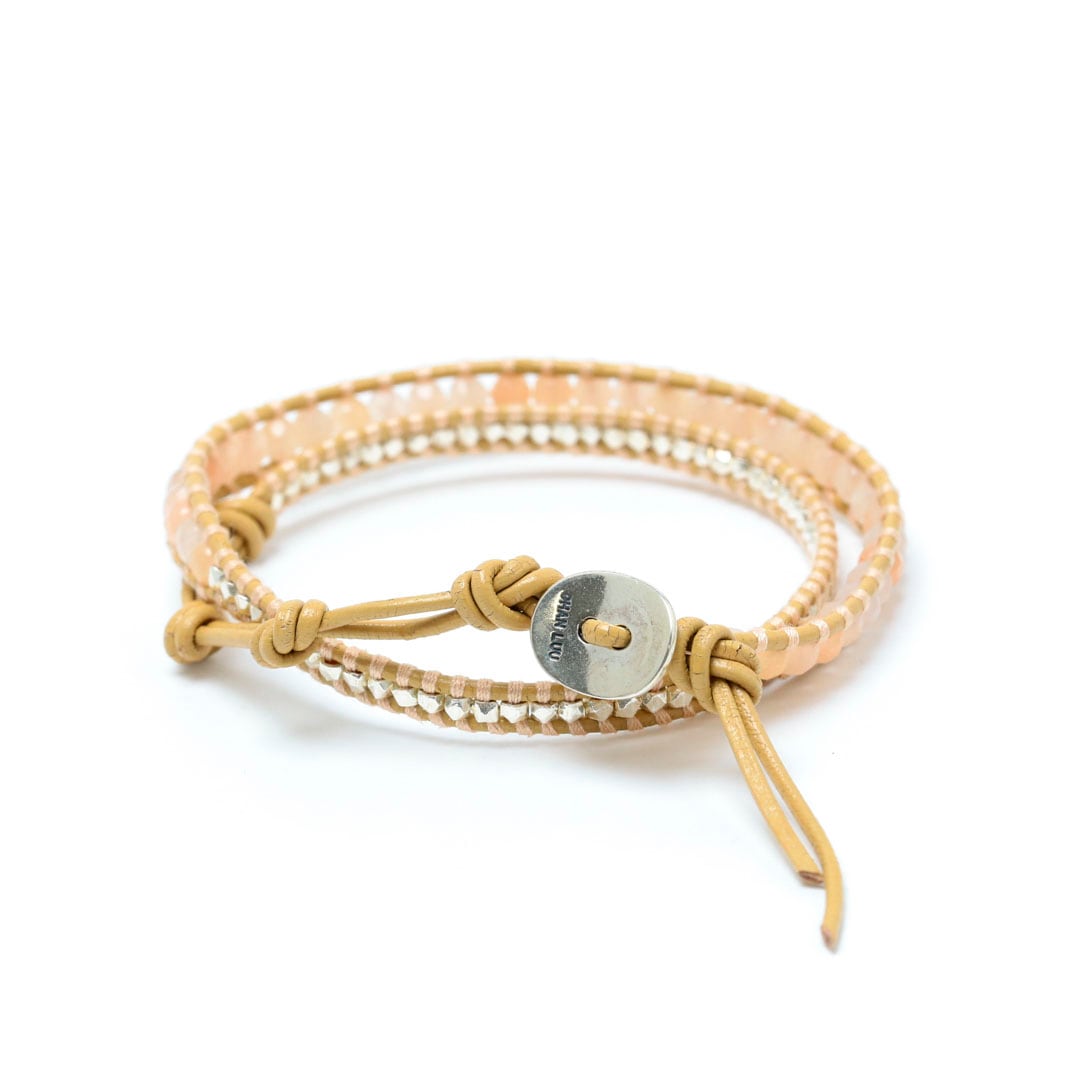 ストーンビーズミックス 2連ラップブレスレット_5253