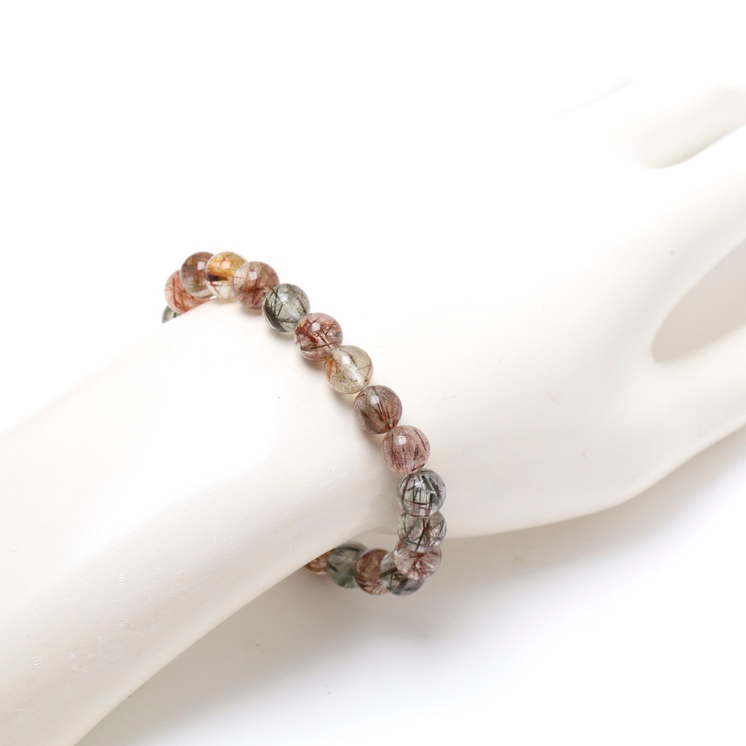 ミックスルチルクォーツ 8ミリブレスレット