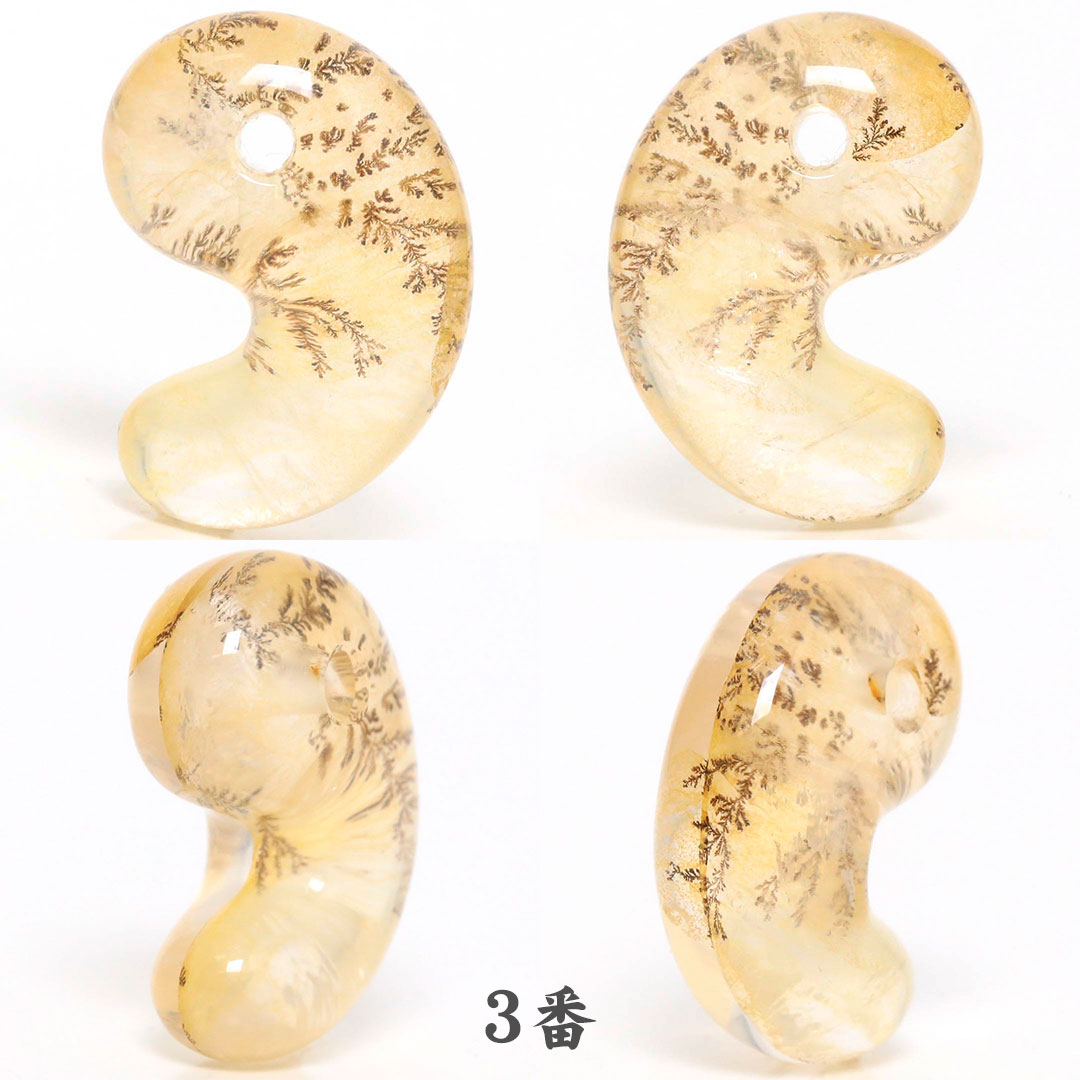 デンドリチッククォーツHC 出雲型勾玉 20ミリ