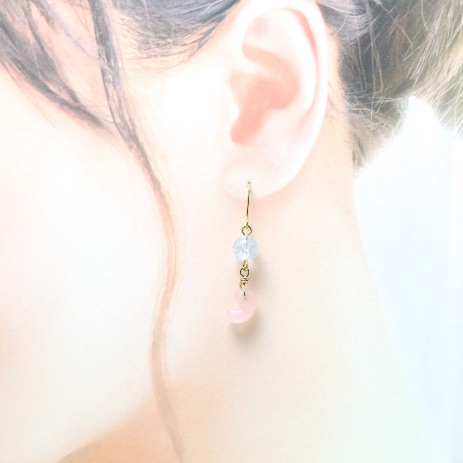 工房磨き 金山谷ヒスイピアス_春水