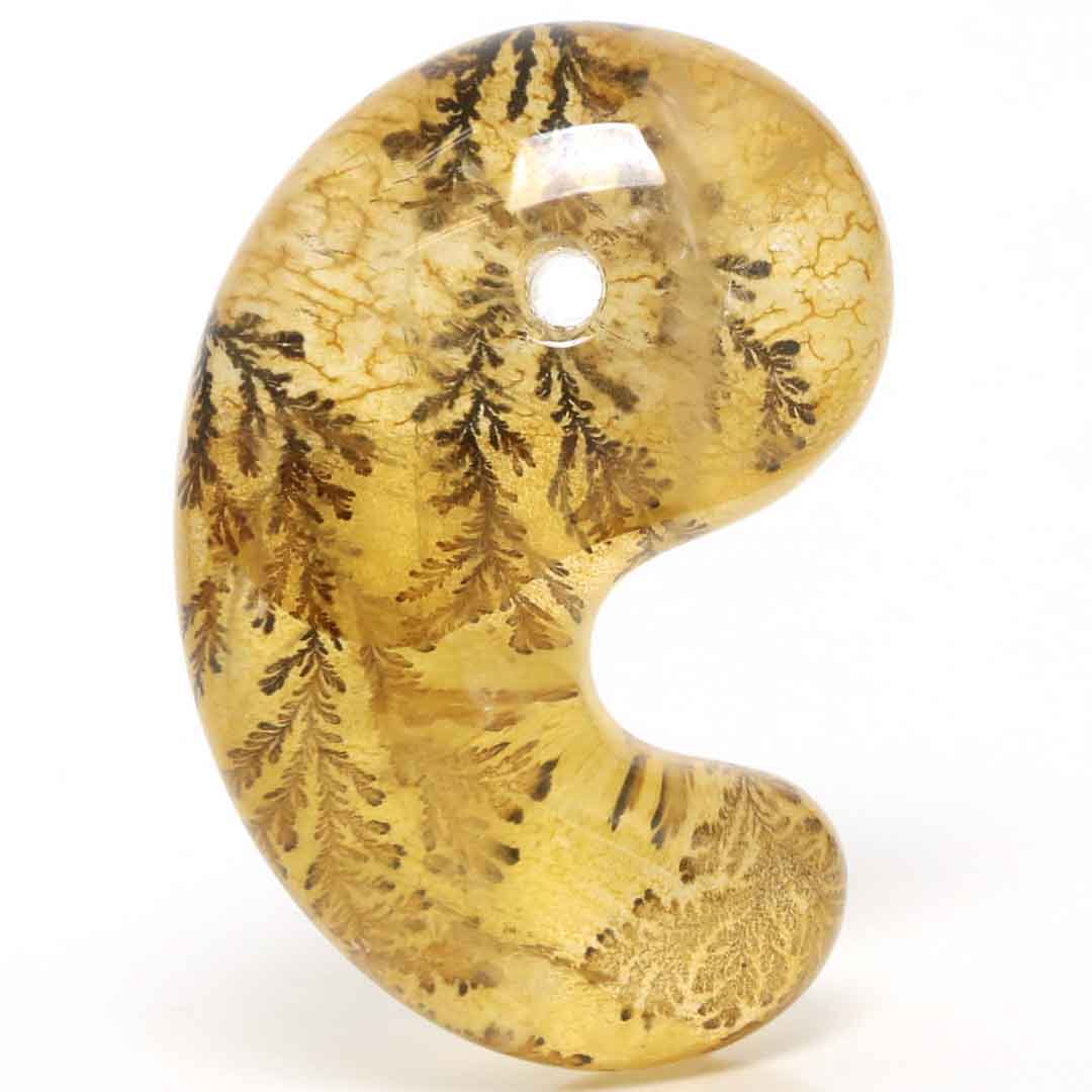 勾玉　新品未使用 デンドリチッククォーツTOP 出雲型勾玉 30ミリ