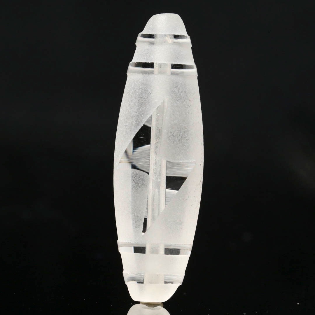 水晶天珠 閃電五眼