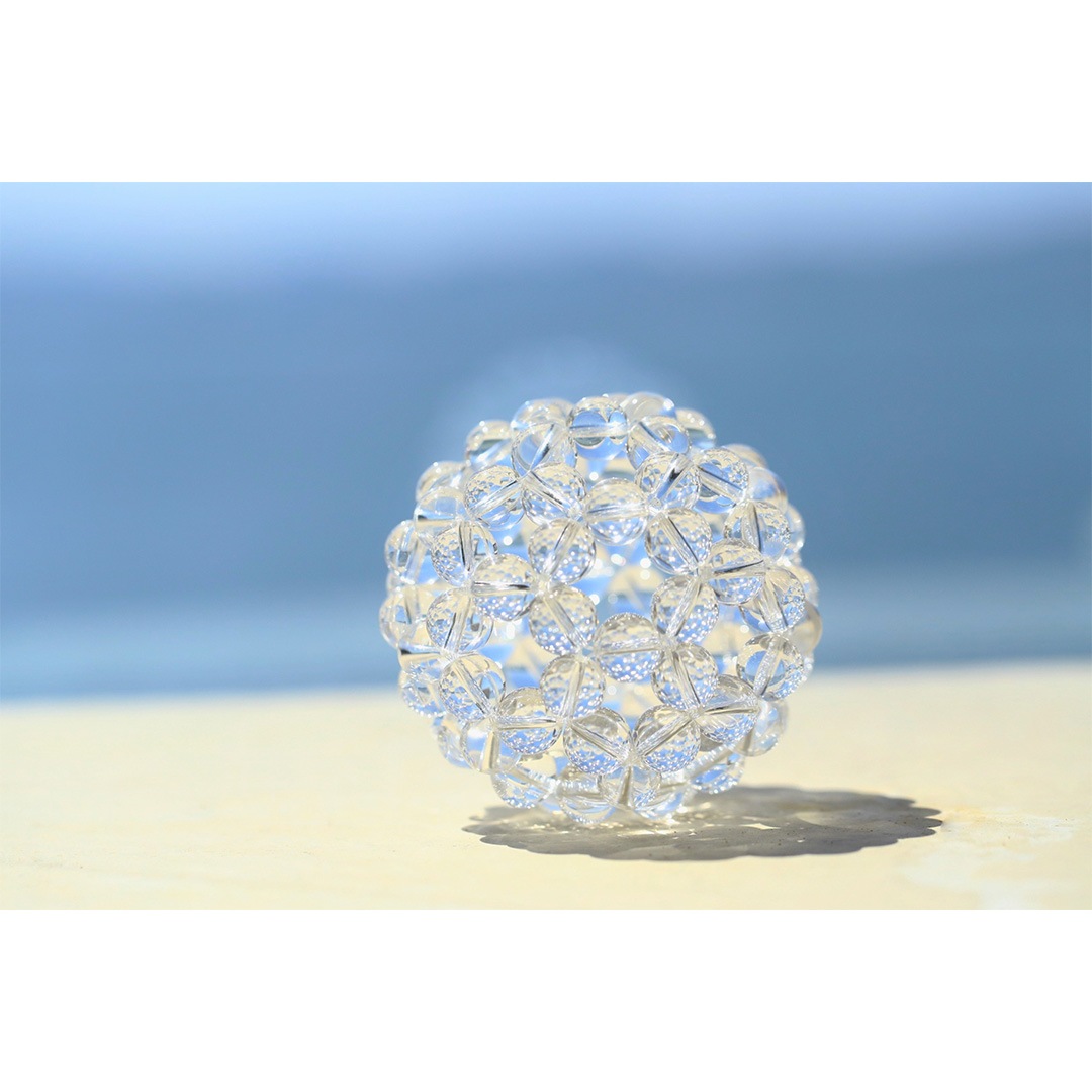 水晶玉　約80mm　約950g theory xyz 天然水晶 無垢 丸玉 最高級 甲府研磨 水晶玉 天然 76.80mm