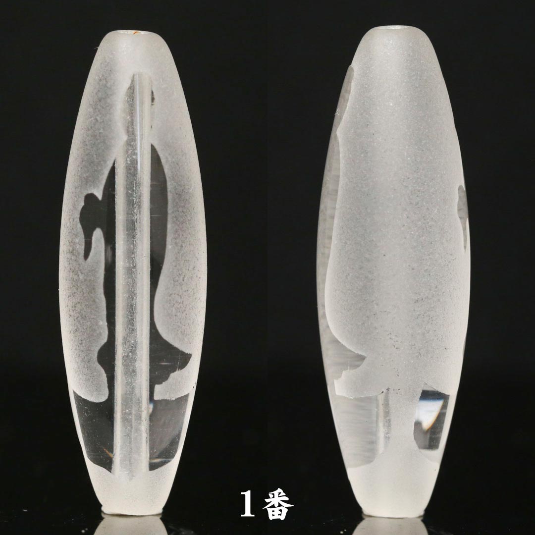 水晶天珠 観音 (両面)