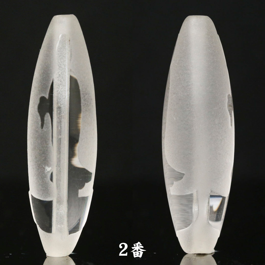 水晶天珠 観音 (両面)