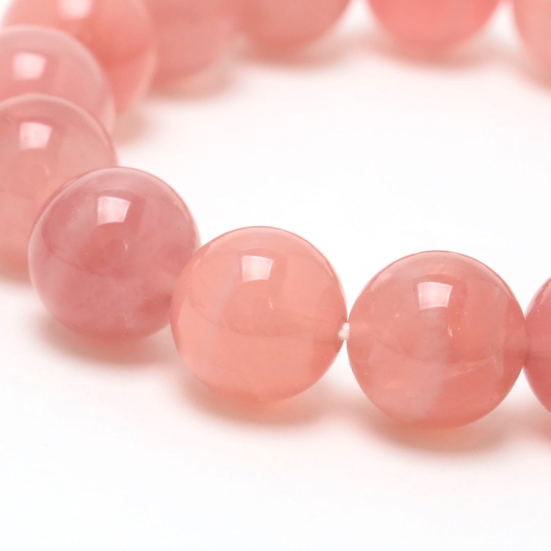 ディープスターローズクォーツHC 12ミリ ブレスレット*