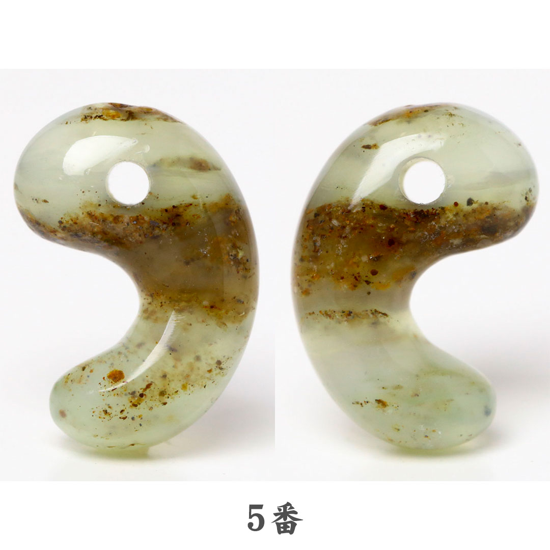 数量限定】デンドリティックオパール 出雲型勾玉 16ミリ ペルー産