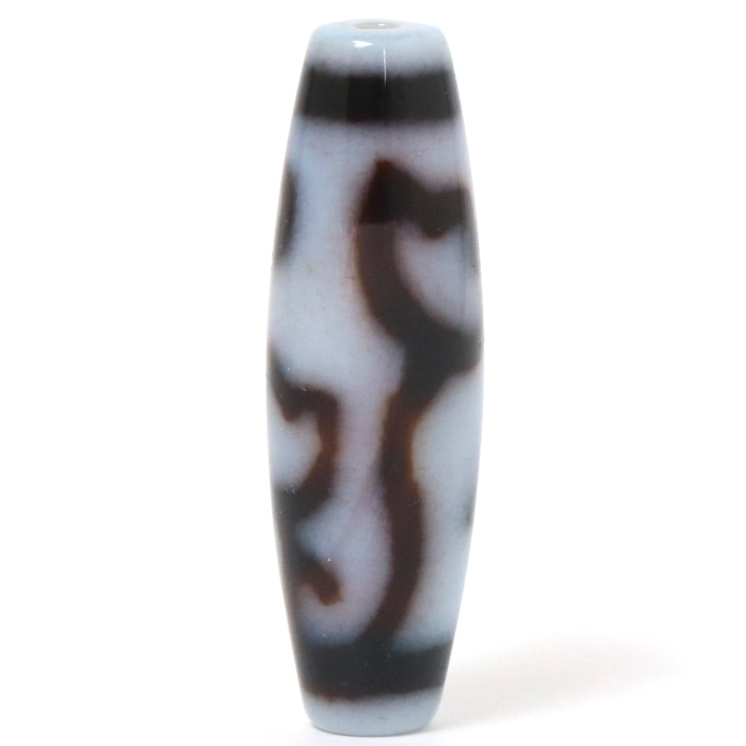 高級天珠 白ベース 水蓮花