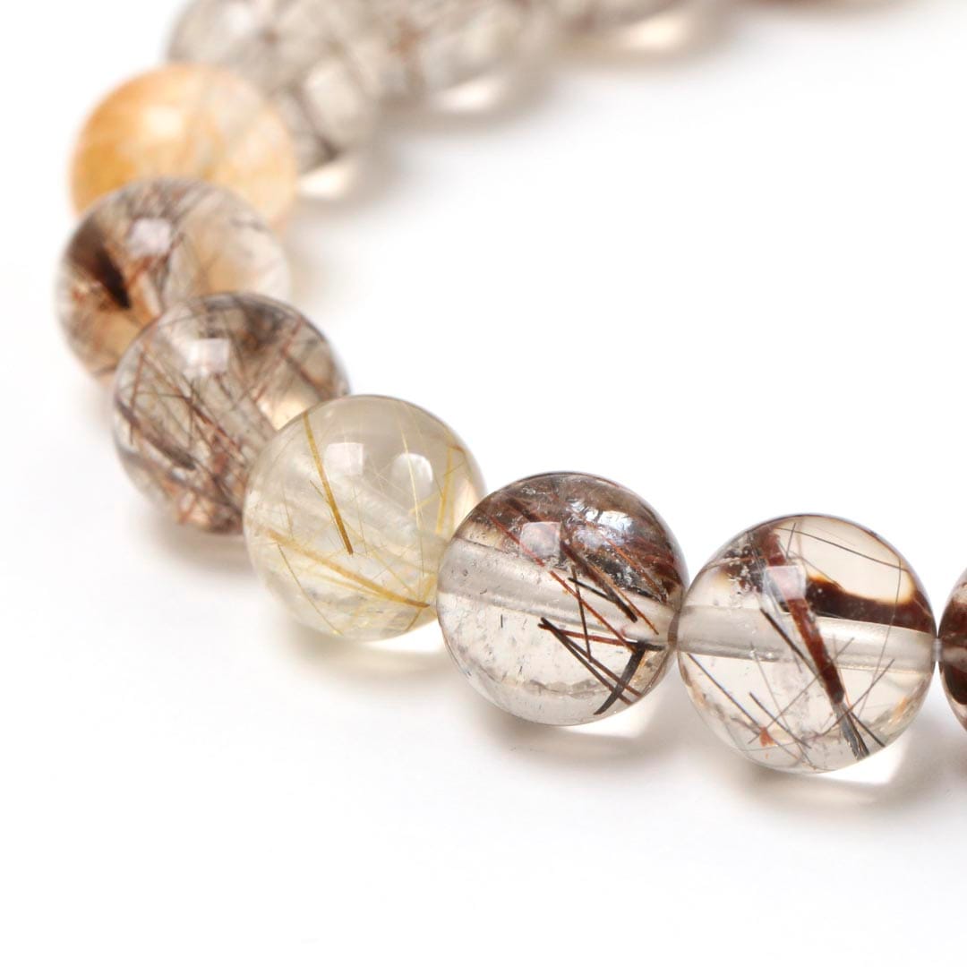 ミックスルチルクォーツ 9ミリブレスレット