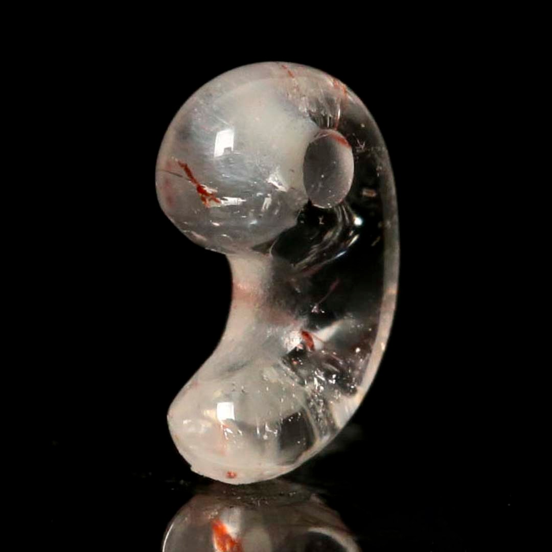 ひとだまと雲天使 チイサキマガタマ】エレスチャルクォーツ 出雲型勾玉 5ミリ