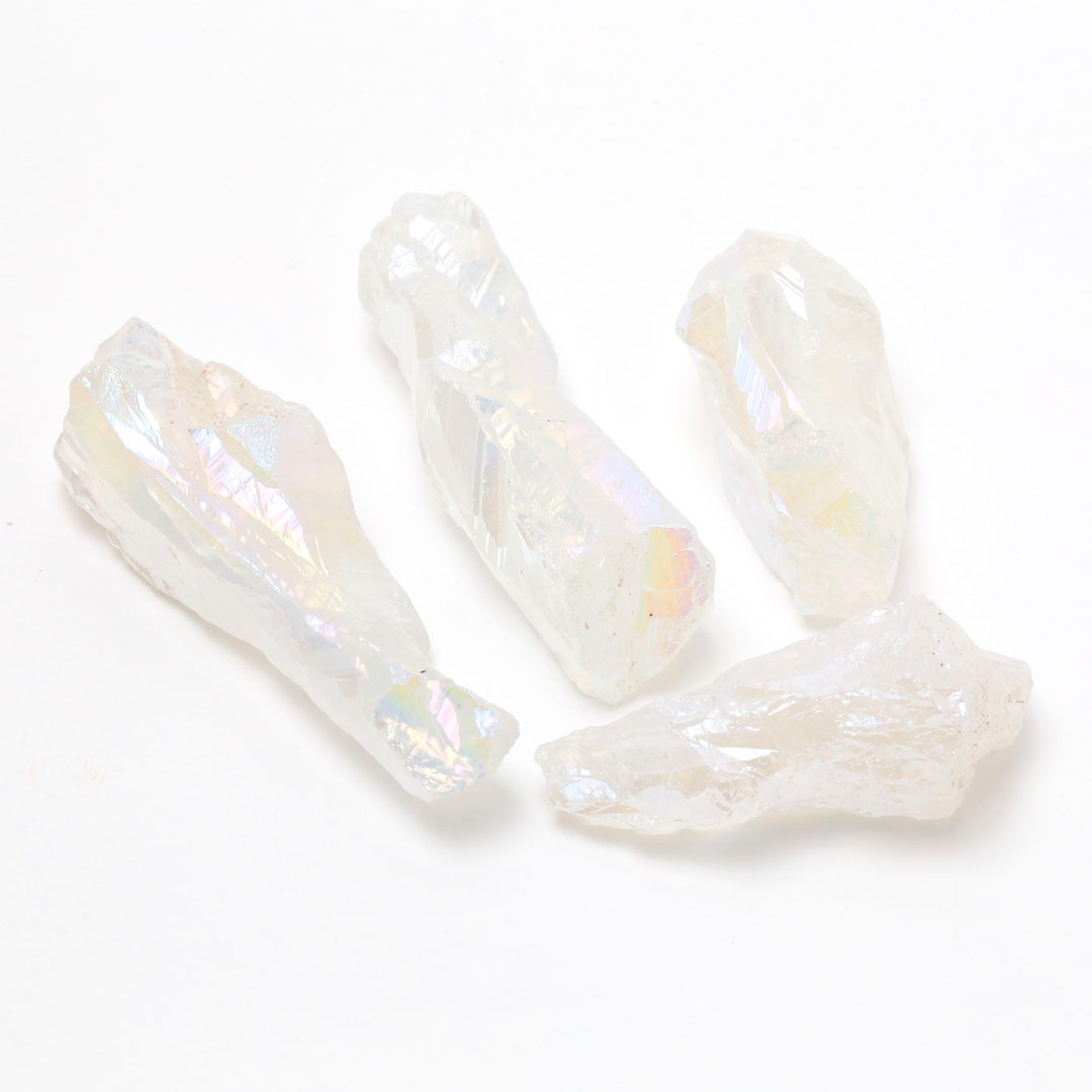 ミニチュアシュナウザー　クラッククォーツ　オーロラ水晶 高品質】オーロラ&ガーデン入りプラチナルチルクォーツ 11mm