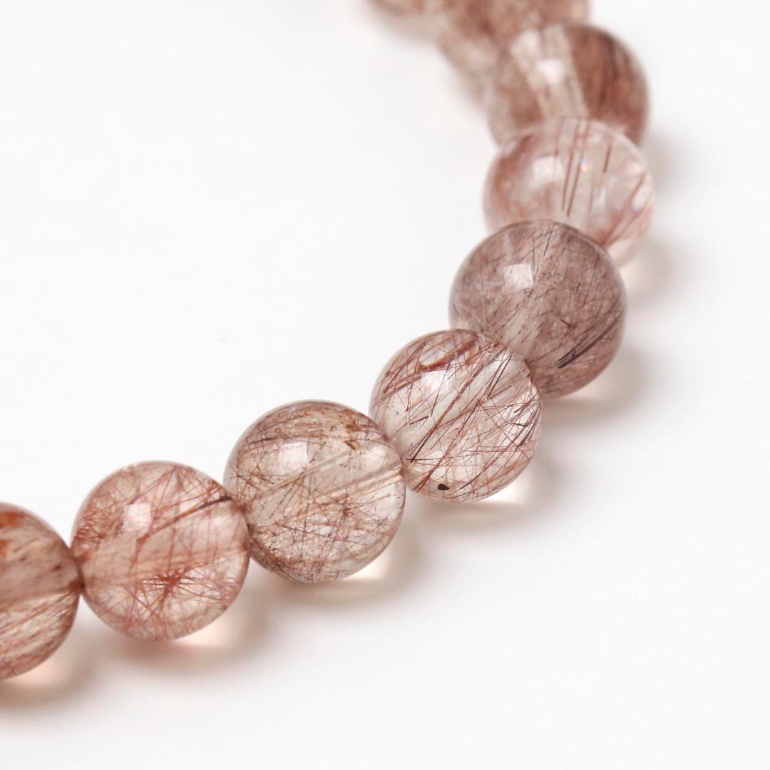 レッドルチル　17.5ミリ　粒売り 楽天市場】○濃厚 4A【レッドルチルクォーツ ブレスレット】10mm-10.5