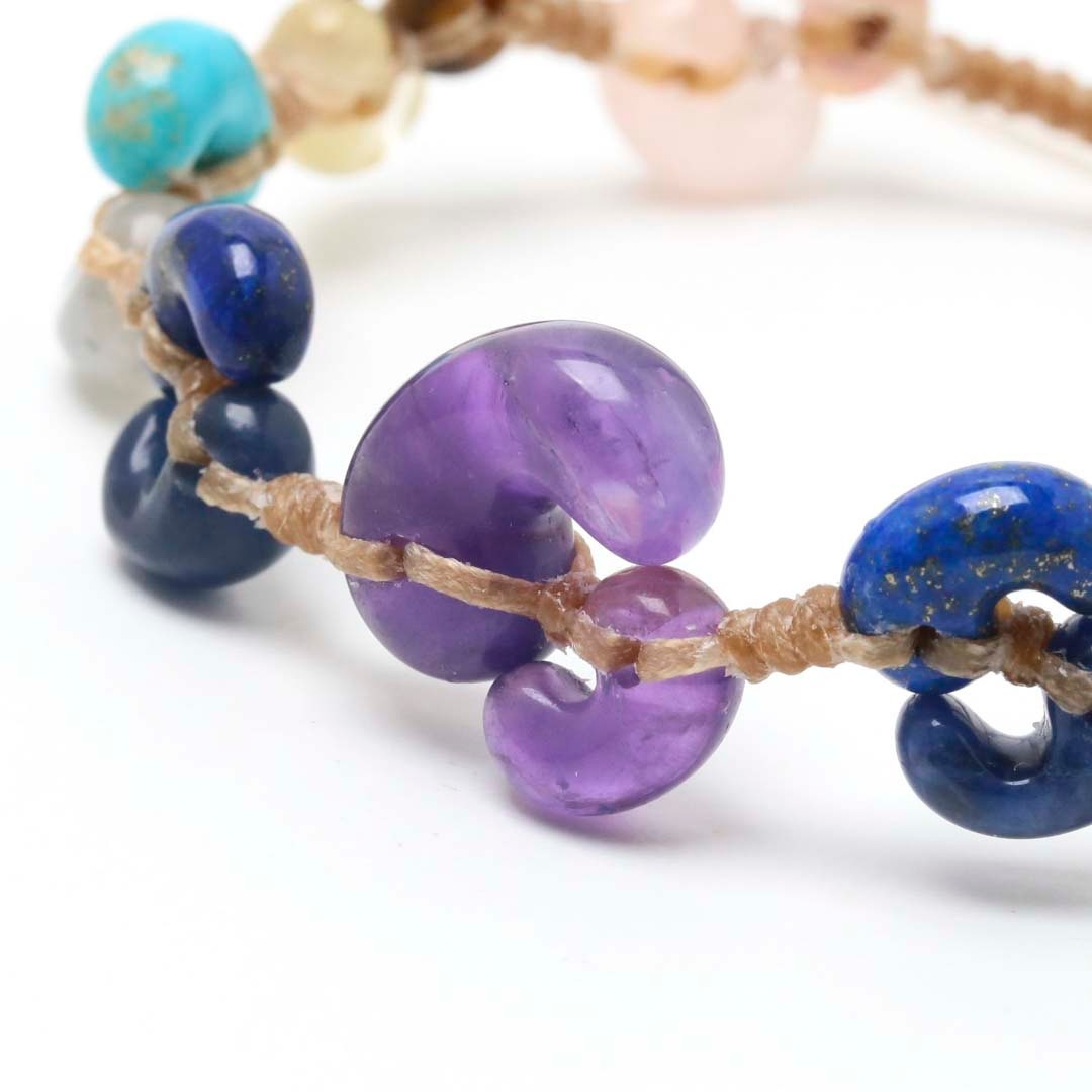 限定1本】編みブレスレット_健康・癒し～木漏れ日～