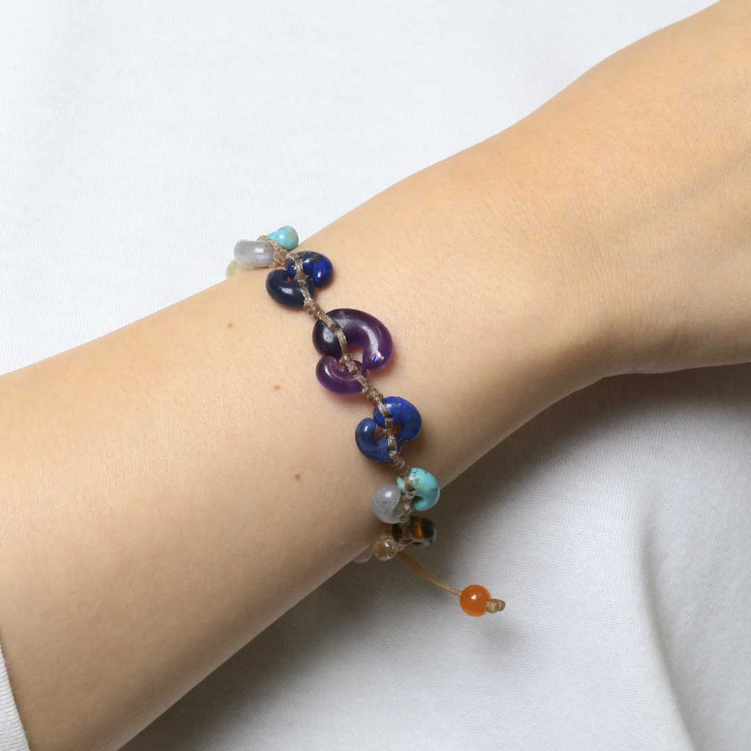 限定1本】編みブレスレット_健康・癒し～木漏れ日～