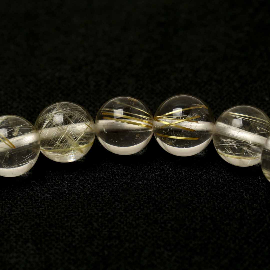 ゴールデンルチルクォーツHC 7ミリブレスレット