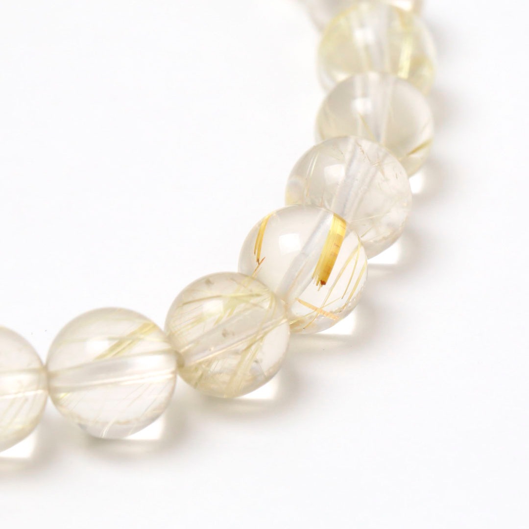 ゴールデンルチルクォーツHC 7ミリブレスレット